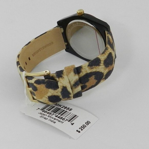 MICHAEL KORS Women's Channing Animal Print Leather Strap Watch 40mm - Picture 6 of 7